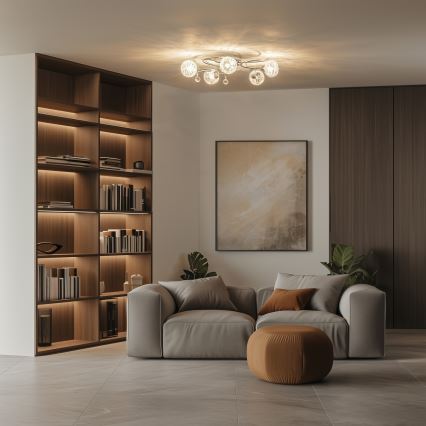 Eglo 32103 - LED paviršinė liustra VELAGO 5xG9/33W/230V blizgus chromas