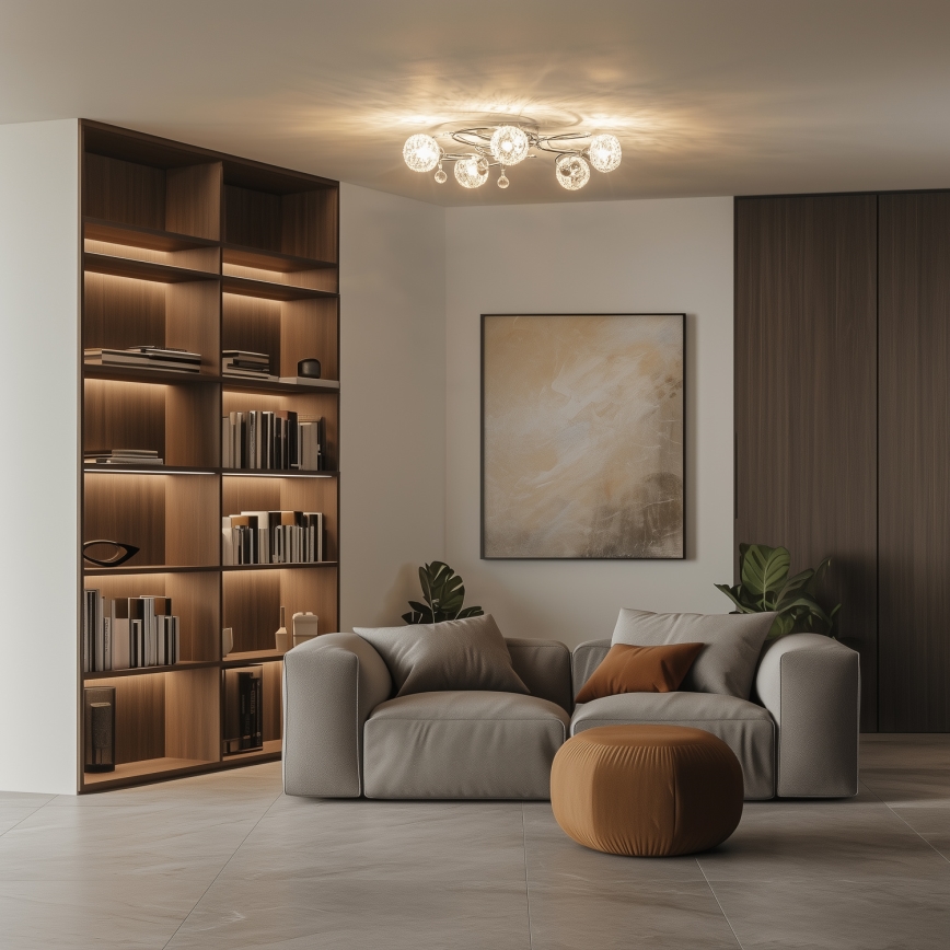 Eglo 32103 - LED paviršinė liustra VELAGO 5xG9/33W/230V blizgus chromas