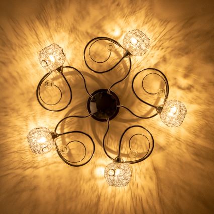 Eglo 32103 - LED paviršinė liustra VELAGO 5xG9/33W/230V blizgus chromas