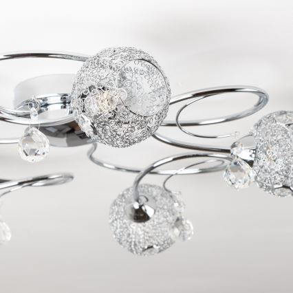 Eglo 32103 - LED paviršinė liustra VELAGO 5xG9/33W/230V blizgus chromas