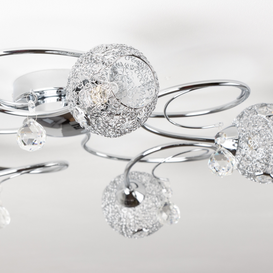 Eglo 32103 - LED paviršinė liustra VELAGO 5xG9/33W/230V blizgus chromas