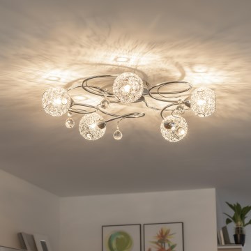 Eglo 32103 - LED prigludęs šviestuvas VELAGO 5xG9/33W/230V blizgus chromas