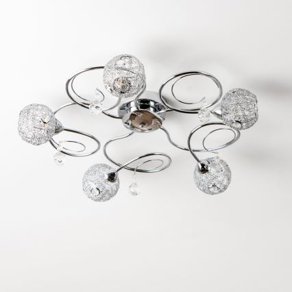 Eglo 32103 - LED prigludęs šviestuvas VELAGO 5xG9/33W/230V blizgus chromas