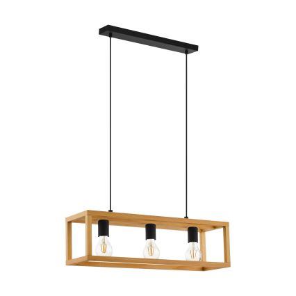 Eglo 32144 - Pakabinamas šviestuvas ant laido BLACKCROWN 3xE27/40W/230V ruda