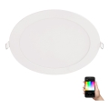 Eglo 32315 - LED RGBW Dimeriuojamas įleidžiamas lubų šviestuvas FUEVA-CW LED/16W/230V 2700-6500K skersmuo 22,5 cm balta