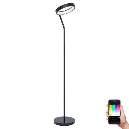 Eglo 32327 - LED RGBW dimeriuojamas grindinis šviestuvas MARGHERA-C LED/15,5W/230V 2700-6500K juodas