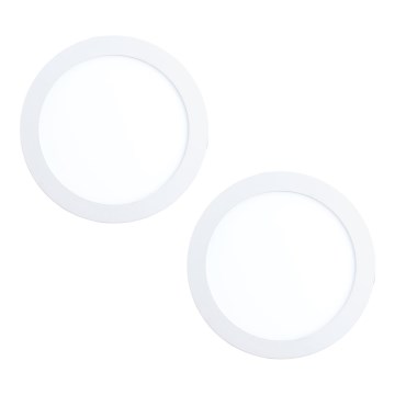 Eglo 32387 - Rinkinys 2x įleidžiamųjų LED šviestuvų FUEVA LED/15,5W/230V