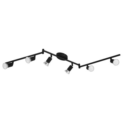 Eglo - LED akcentinis šviestuvas 6xGU10/2,8W/230V 3000K juoda