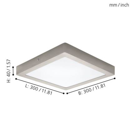 Eglo 32446 - LED lubinis šviestuvas FUEVA 1 LED/24W/230V