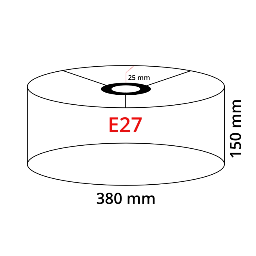Eglo 32474 - TUNJA universalus gaubtas, E27, skersmuo 38 cm, rudas