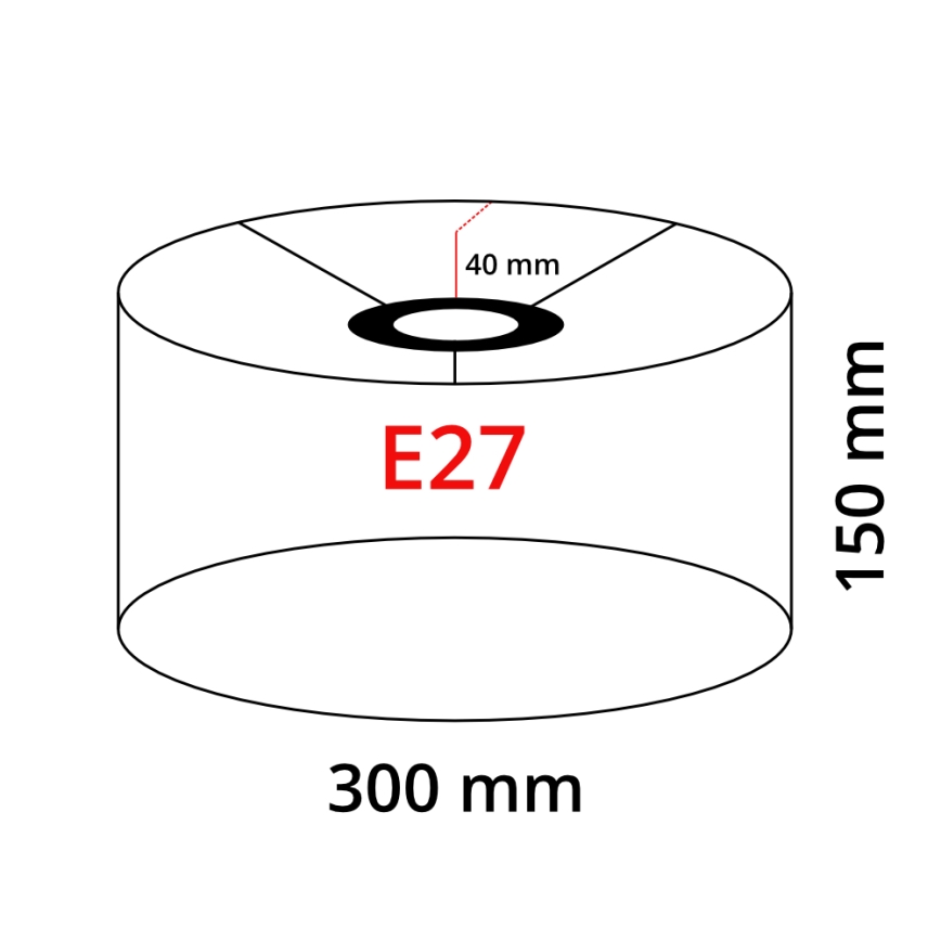 Eglo 32476 - Universalus gaubtas TUNJA E27 diametras 30 cm balta