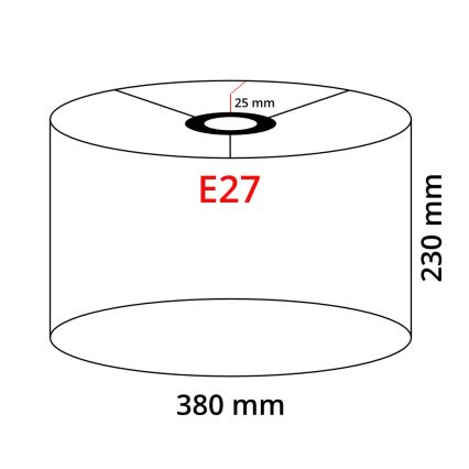 Eglo 32482 - Universalus gaubtas TUNJA E27 diametras 38 cm balta