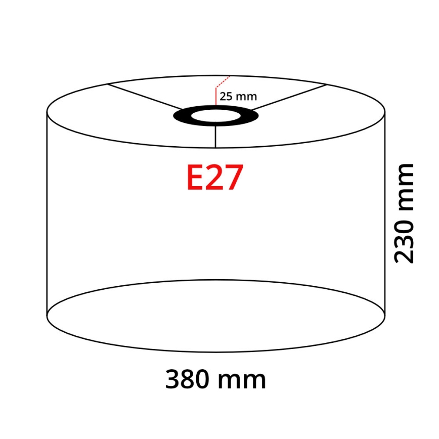 Eglo 32482 - Universalus šviestuvo gaubtas TUNJA E27, skersmuo 38 cm, baltas