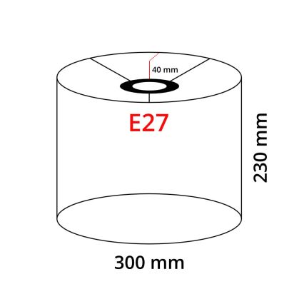 Eglo 32491 - Universalus gaubtas TUNJA E27 diametras 30 cm ruda