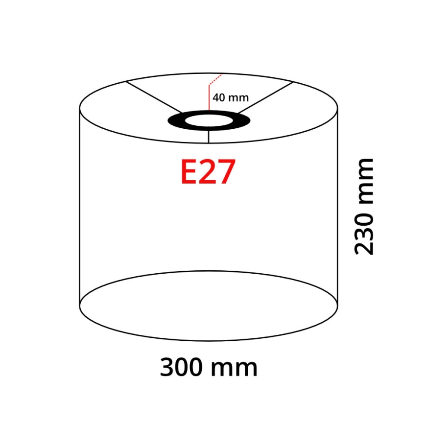 Eglo 32491 - Universalus gaubtas TUNJA E27 diametras 30 cm ruda