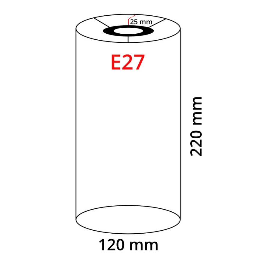 Eglo 32502 - Universalus gaubtas TUNJA E27 diametras 12 cm ruda