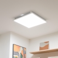 Eglo 32547 - LED RGBW Pritemdomas paviršinis/įleidžiamas skydelis 2in1 SALOBRENA-C LED/34W/230V baltas 60x60 cm + valdymo pultas