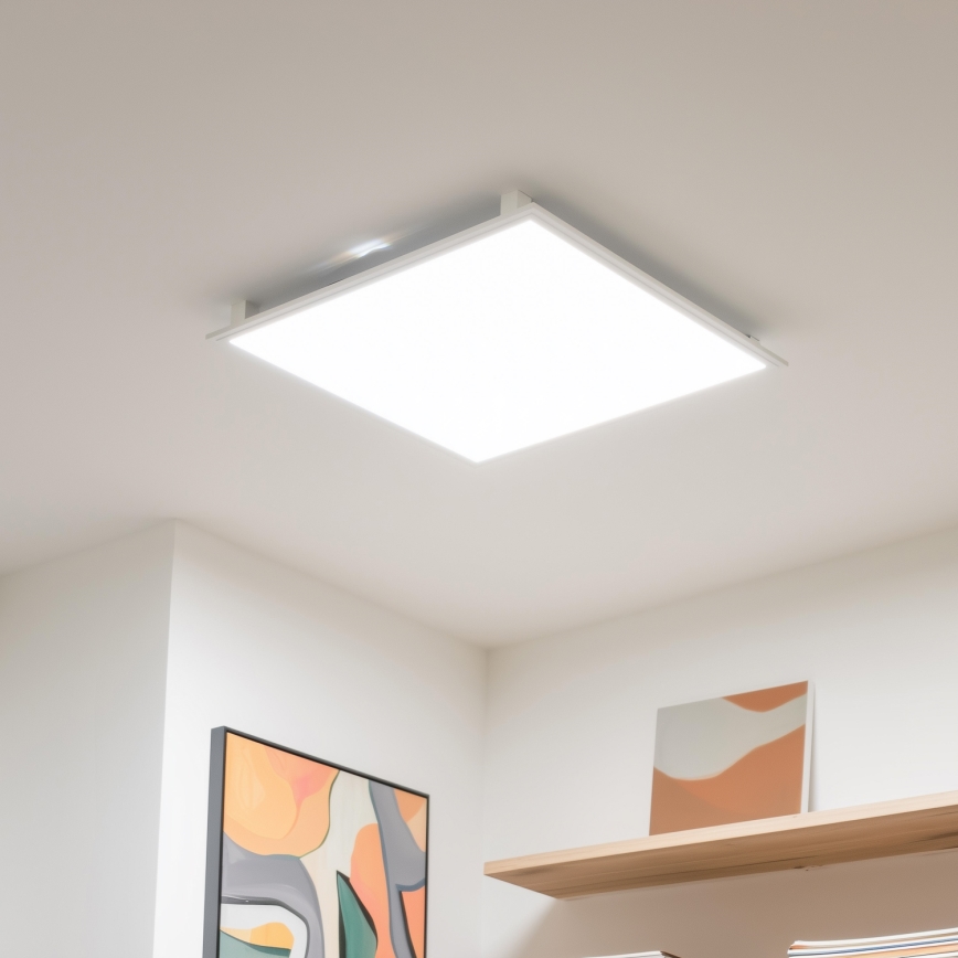 Eglo 32547 - LED RGBW Pritemdomas paviršinis/įleidžiamas skydelis 2in1 SALOBRENA-C LED/34W/230V baltas 60x60 cm + valdymo pultas