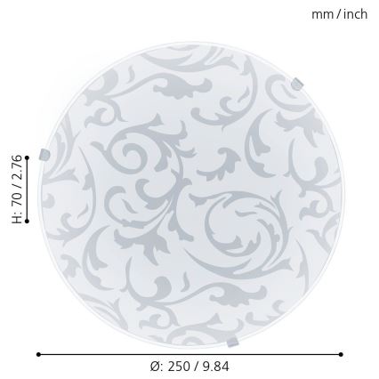 Eglo 32606 - LED lubinis šviestuvas MARS LED/11W/230V, skersmuo 25 cm