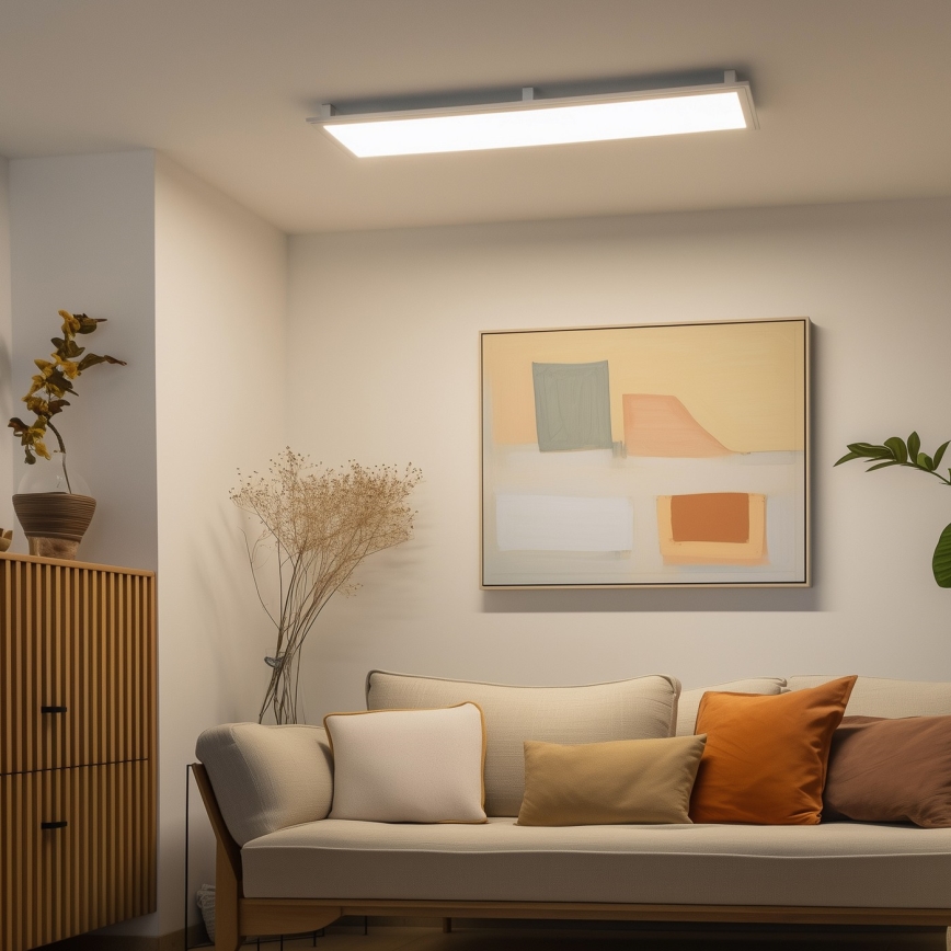 Eglo 32734 - reguliuojamas LED RGBW paviršinis šviestuvas 2 viename SALOBRENA-C LED/34W/230V balta + nuotolinis valdymas