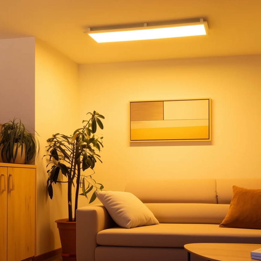 Eglo 32734 - reguliuojamas LED RGBW paviršinis šviestuvas 2 viename SALOBRENA-C LED/34W/230V balta + nuotolinis valdymas