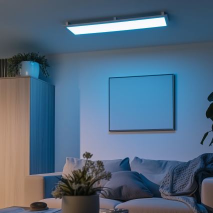 Eglo 32734 - LED RGBW Pritemdomas paviršinis/įleidžiamas skydelis 2in1 SALOBRENA-C LED/34W/230V balta + valdymo pultas