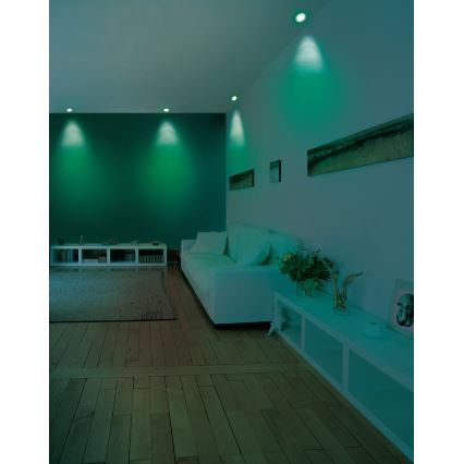 Eglo - RGB LED dimeriuojamas įleidžiamas šviestuvas FUEVA-C LED/5,4W/230V skersmuo 12 cm