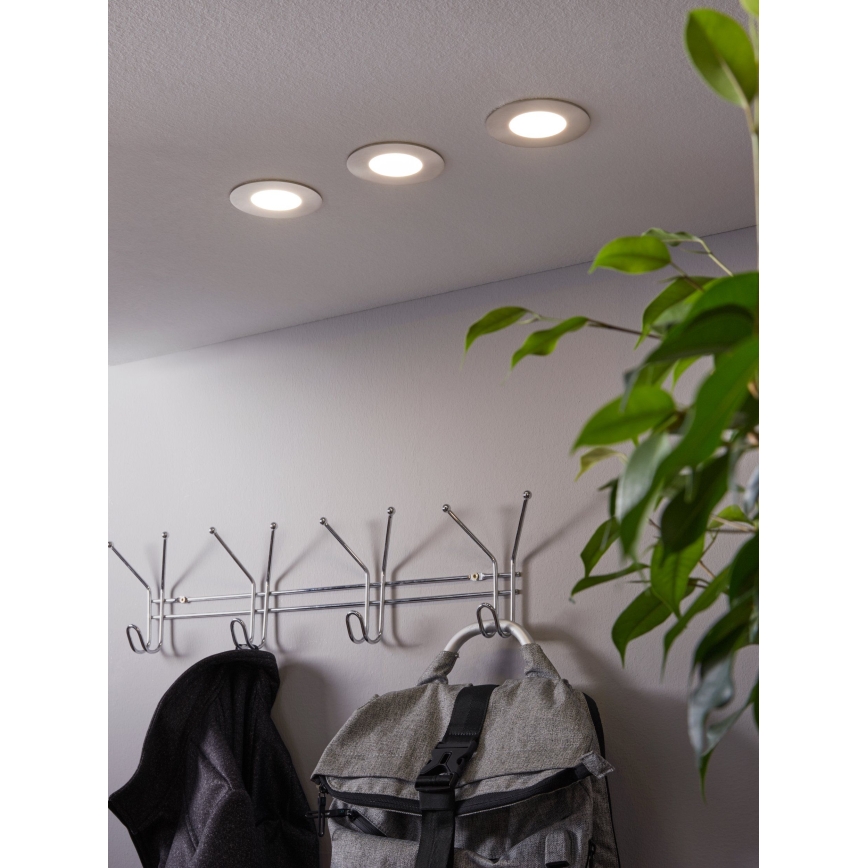 Eglo - KOMPLEKTAS 3x LED RGB Pritemdomas įleidžiamas lubinis šviestuvas FUEVA-C 1xLED/3W/230V