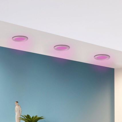 Eglo - KOMPLEKTAS 3x LED RGB Pritemdomas įleidžiamas lubinis šviestuvas FUEVA-C 1xLED/3W/230V