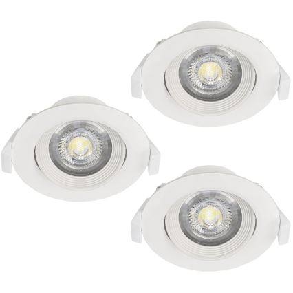 Eglo - Rinkinys (3 vnt.) įleidžiamų lubų šviestuvų SARTIANO, LED/5W/230V