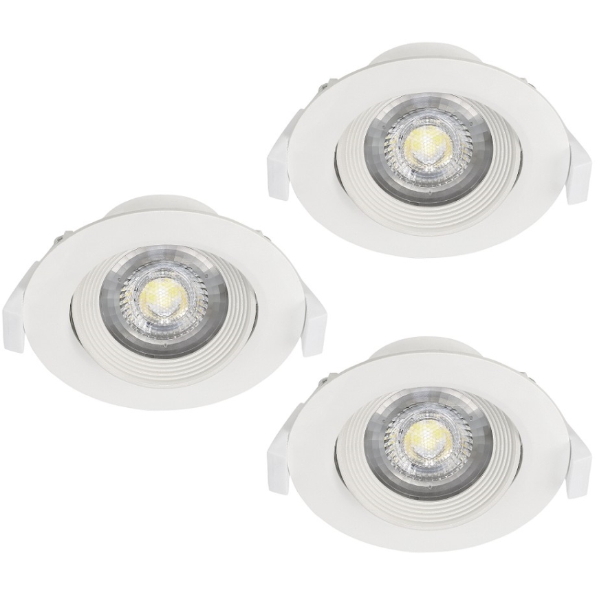 Eglo - Rinkinys (3 vnt.) įleidžiamų lubų šviestuvų SARTIANO, LED/5W/230V