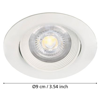 Eglo - KOMPLEKTAS 3x įleidžiamas lubinis šviestuvas SARTIANO 1xLED/5W/230V