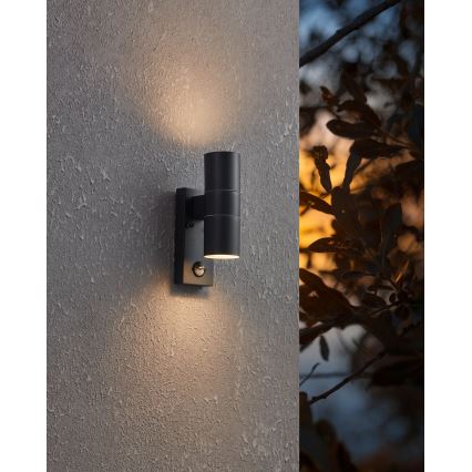 Eglo - LED Lauko sieninis šviestuvas su jutikliu 2xGU10/3W/230V IP44