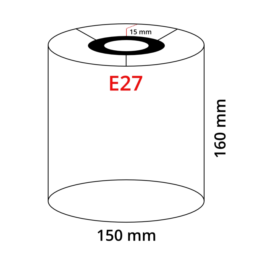 Eglo 32912 - Universalus gaubtas TUNJA E27 diametras 15 cm kreminė