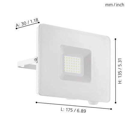 Eglo - LED prožektorius LED/30W/230V IP65