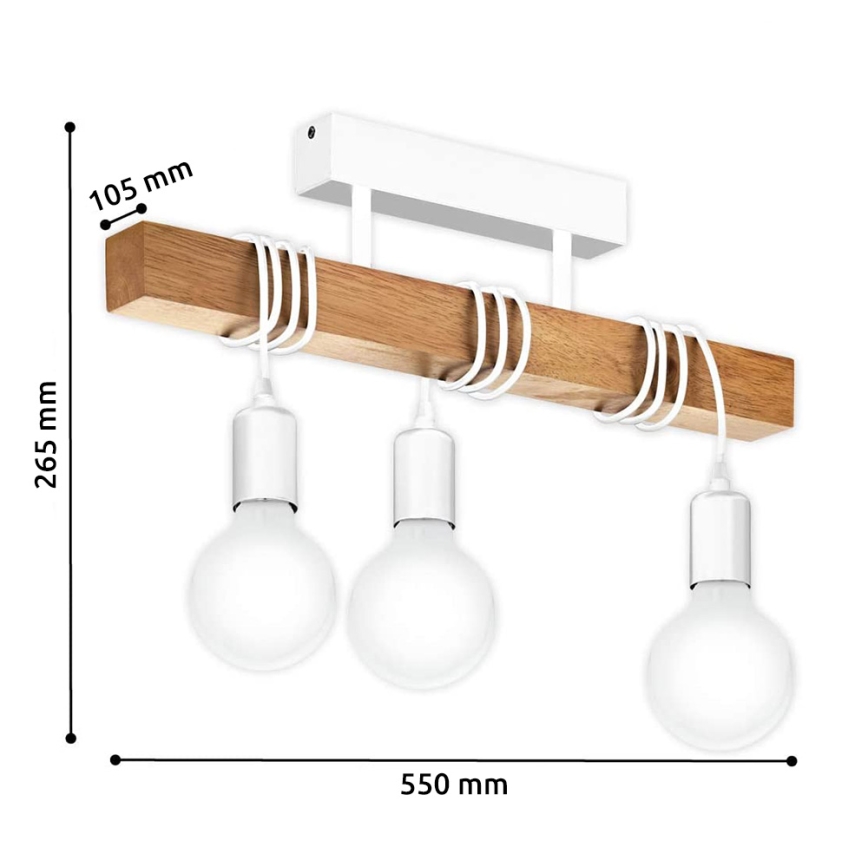 Eglo - Tvirtinamas sietynas TOWNSHEND 3xE27/60W/230V