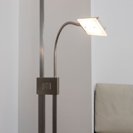 Eglo 33182 - LED pritemdomas toršeras SOLANO 1xLED/26W/230V +1xLED/3,2W 3000K matinis chromas