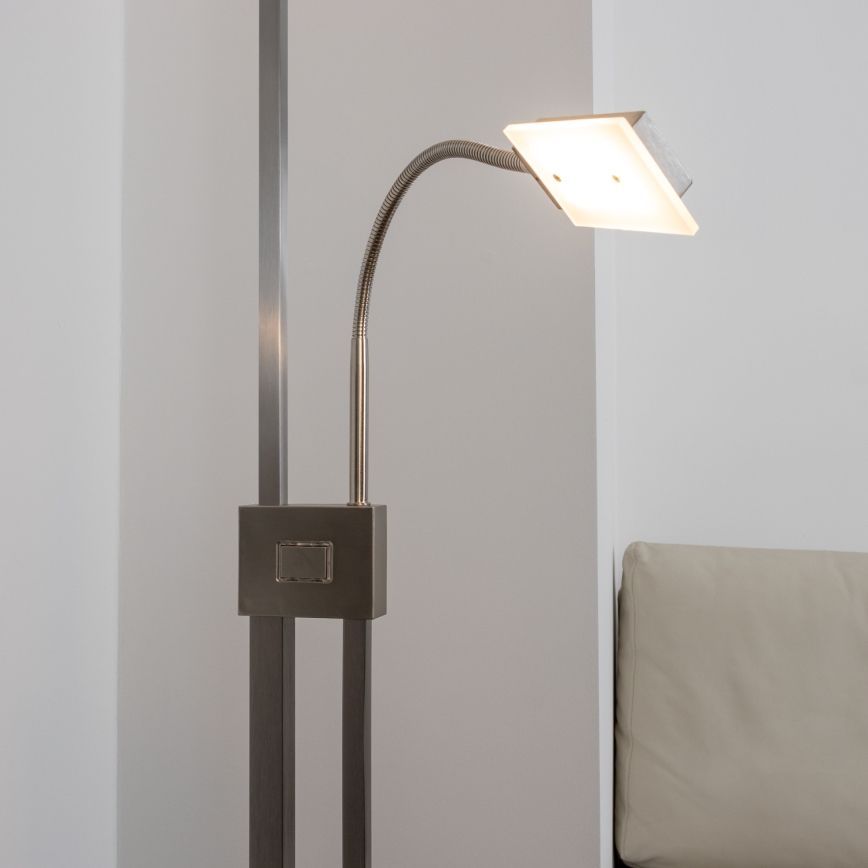 Eglo 33182 - LED pritemdomas toršeras SOLANO 1xLED/26W/230V +1xLED/3,2W 3000K matinis chromas