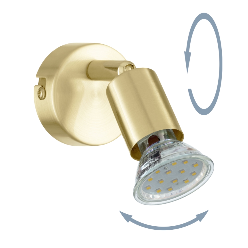 Eglo - LED sieninis akcentinis šviestuvas 1xGU10/2,8W/230V 3000K auksas