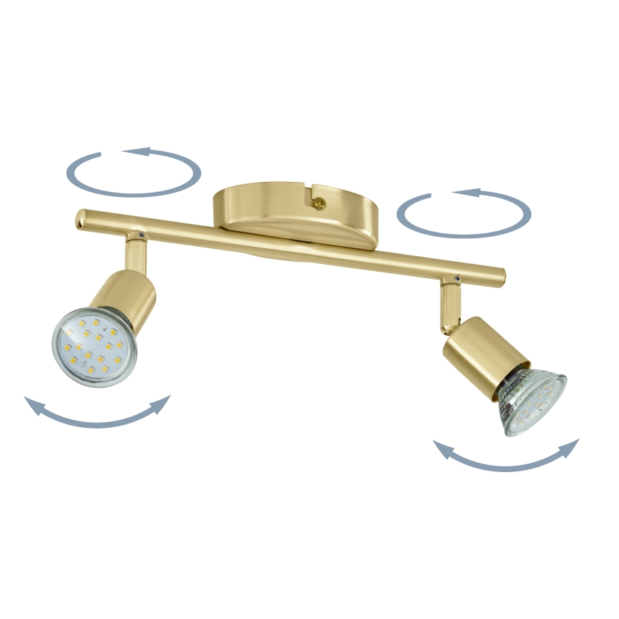 Eglo - LED akcentinis šviestuvas 2xGU10/2,8W/230V 3000K auksas