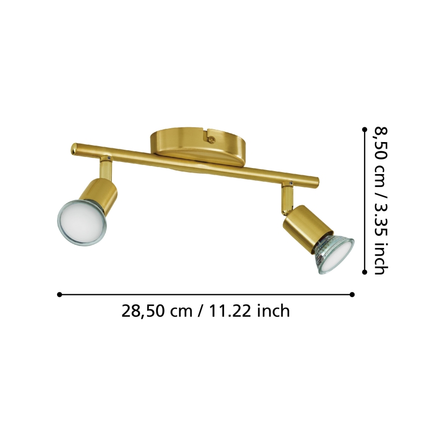 Eglo - LED akcentinis šviestuvas 2xGU10/2,8W/230V 3000K auksas
