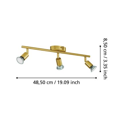 Eglo - LED akcentinis šviestuvas 3xGU10/2,8W/230V 3000K auksas