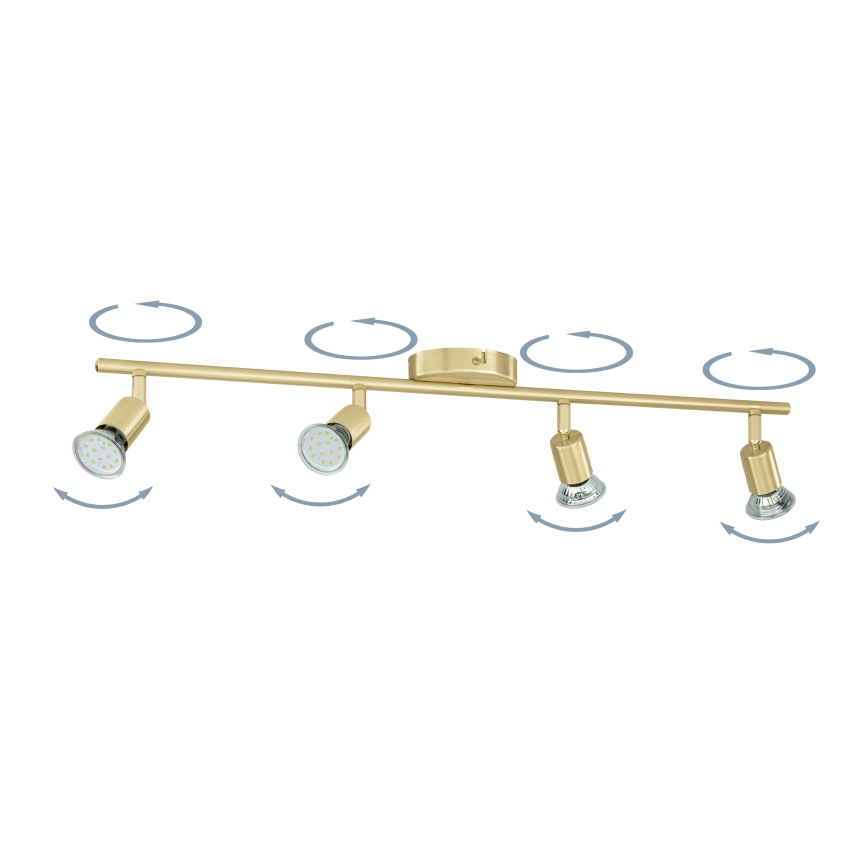 Eglo - LED akcentinis šviestuvas 4xGU10/2,8W/230V 3000K auksas