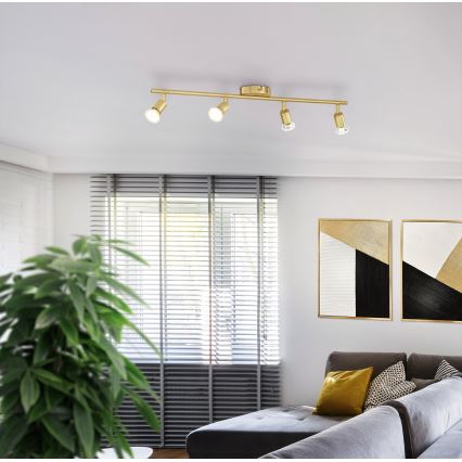 Eglo - LED akcentinis šviestuvas 4xGU10/2,8W/230V 3000K auksas