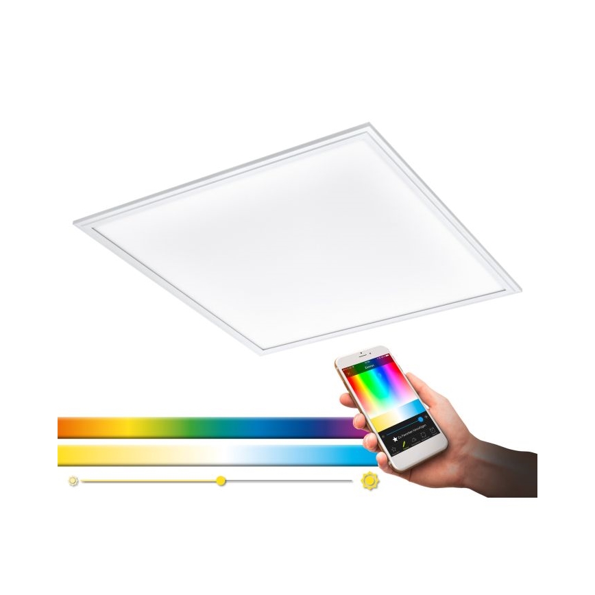 Eglo 33204 - LED RGBW Pritemdomas šviestuvas SALOBRENA-C LED/34W/230V 2700-6500K + nuotolinio valdymo pultas
