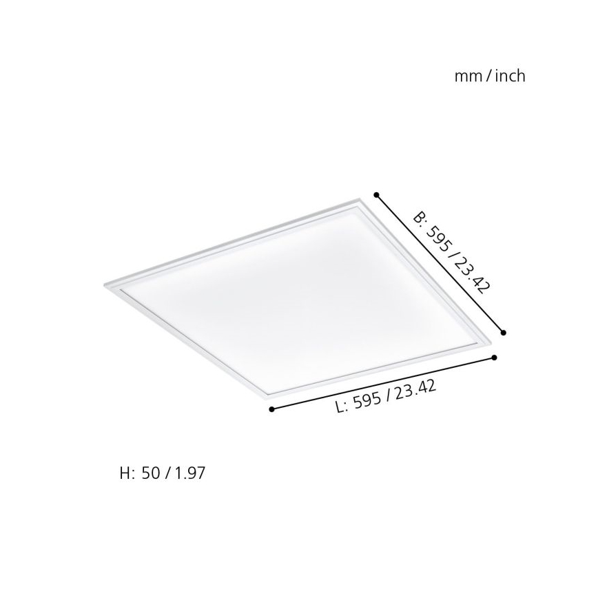 Eglo 33204 - LED RGBW Pritemdomas šviestuvas SALOBRENA-C LED/34W/230V 2700-6500K + nuotolinio valdymo pultas