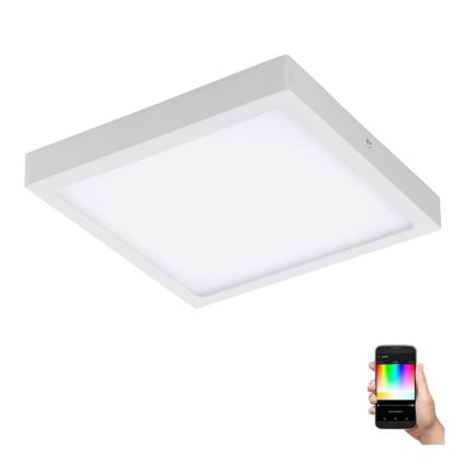 Eglo 33209 - LED RGBW Dimeriuojamas lubų šviestuvas FUEVA-C LED/21W/230V 2700-6500K 30x30 cm balta