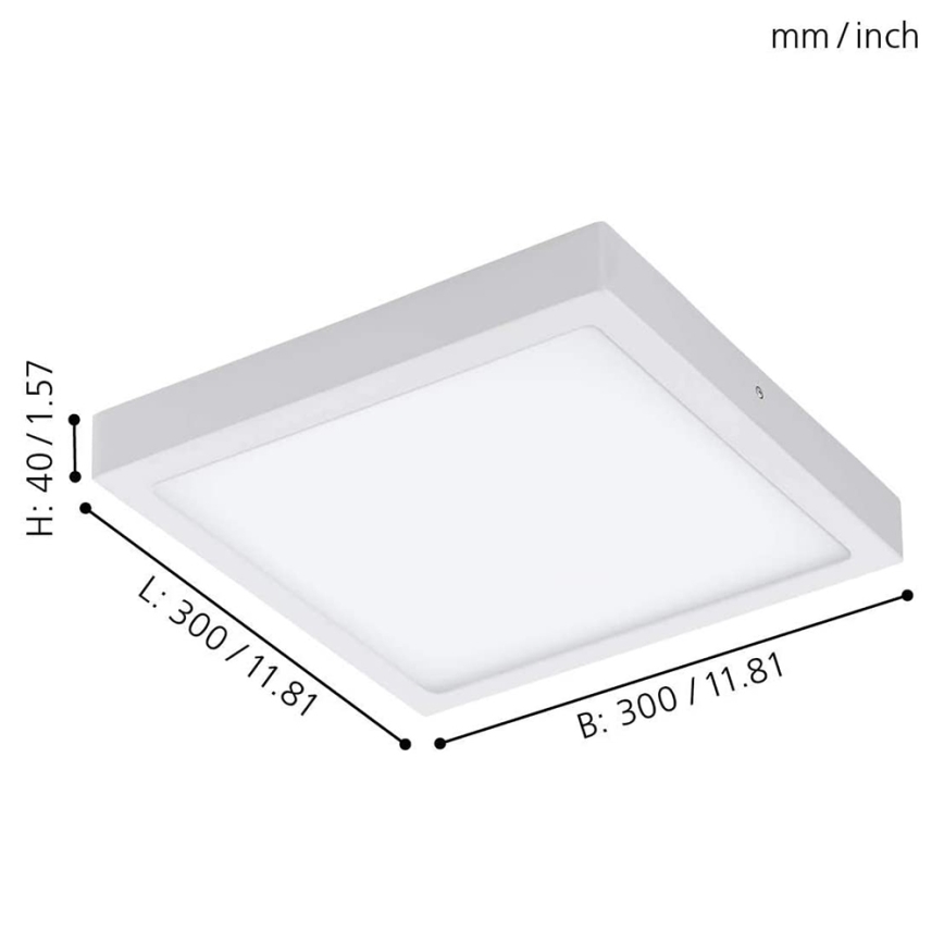 Eglo 33209 - LED RGBW Dimeriuojamas lubų šviestuvas FUEVA-C LED/21W/230V 2700-6500K 30x30 cm balta