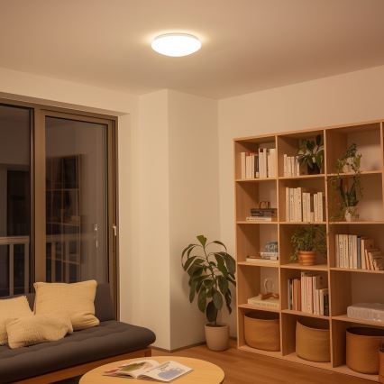 Eglo 33219 - Dimeriuojamas LED RGBW lubinis šviestuvas GIRON-C LED/17W/230V, skersmuo 30 cm, baltas