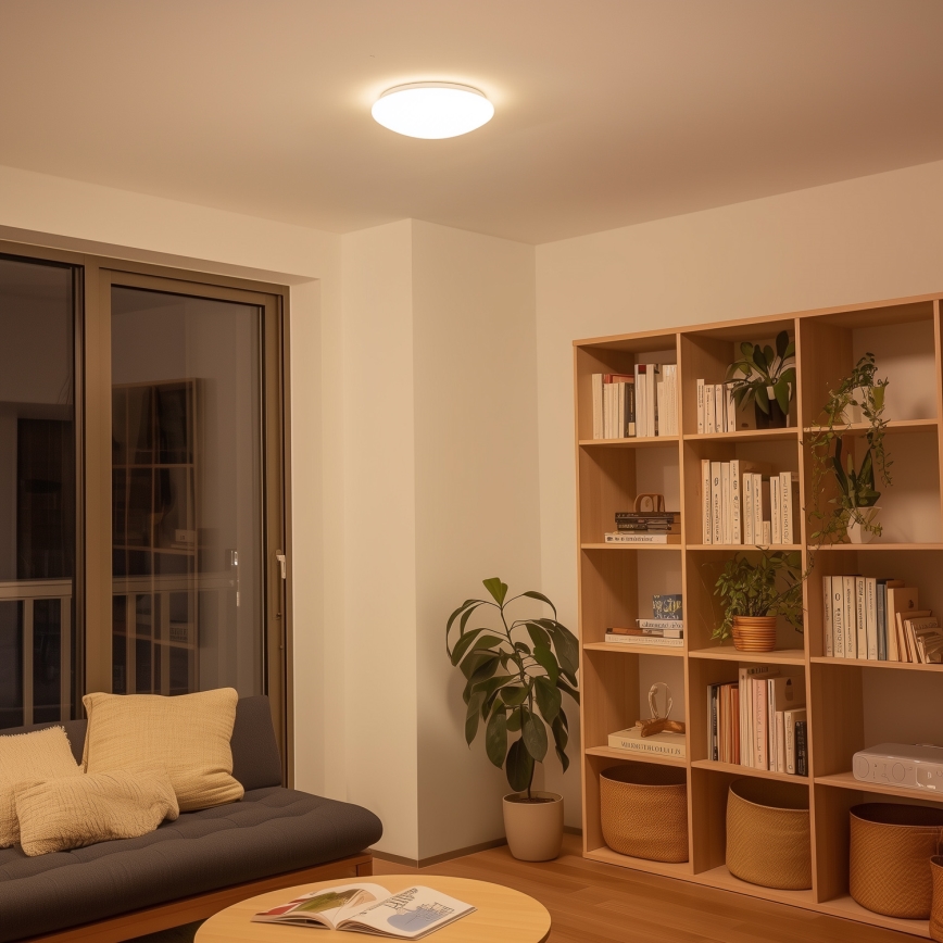 Eglo 33219 - Dimeriuojamas LED RGBW lubinis šviestuvas GIRON-C LED/17W/230V, skersmuo 30 cm, baltas